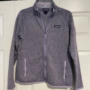 Patagonia Heathered Purple Fleece Jacket
